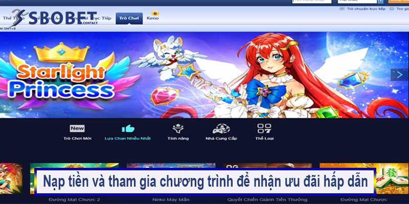 Nạp tiền và tham gia chương trình để nhận ưu đãi hấp dẫn